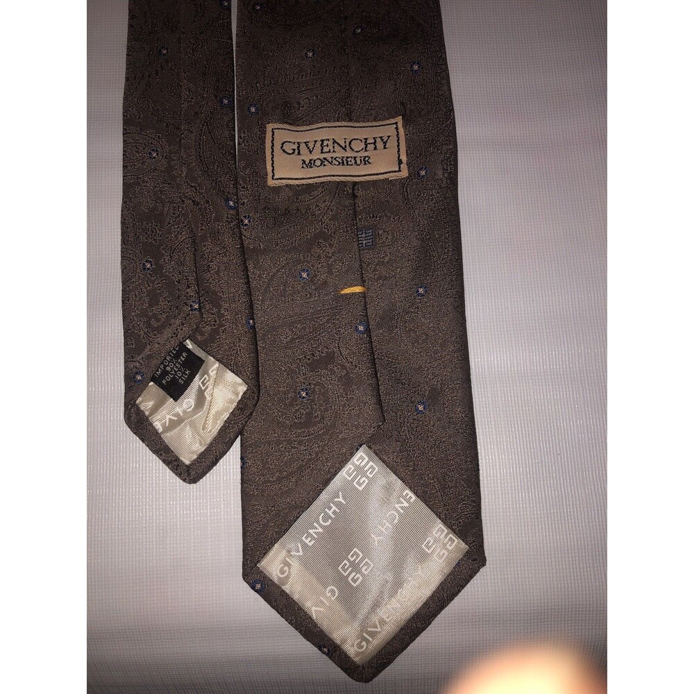 Givenchy Tie Gray Formal Paisley design stitched  nice darker tone for formal